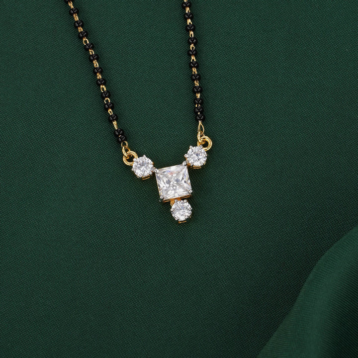Cluster Mangalsutra Chain With Earrings