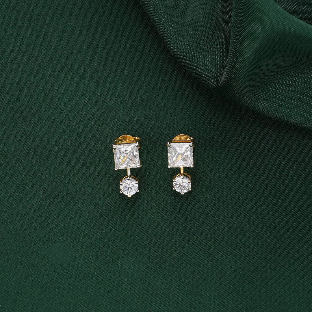 Cluster Mangalsutra Chain With Earrings
