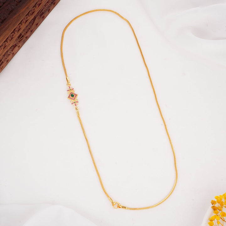 Imperial Elegance Stone Mugappu Chain