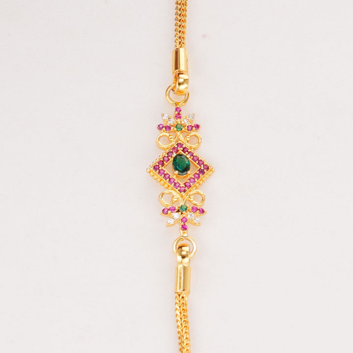 Imperial Elegance Stone Mugappu Chain
