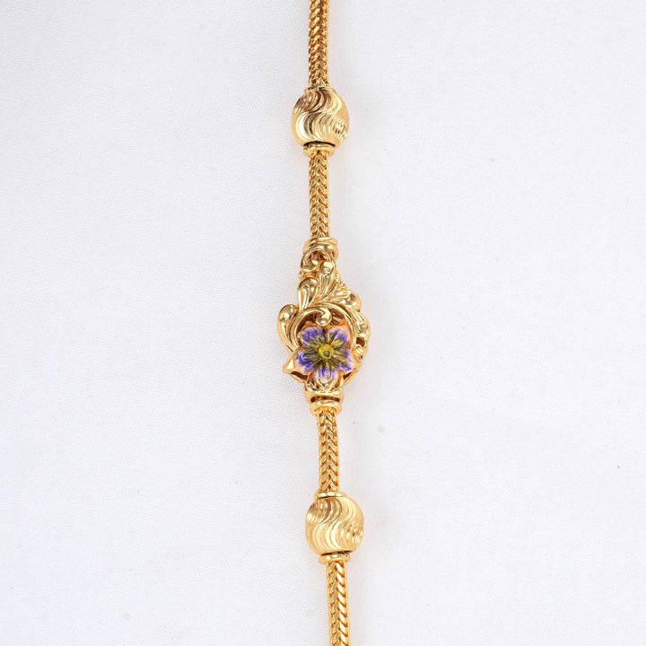 Nisha Stone Mugappu Chain