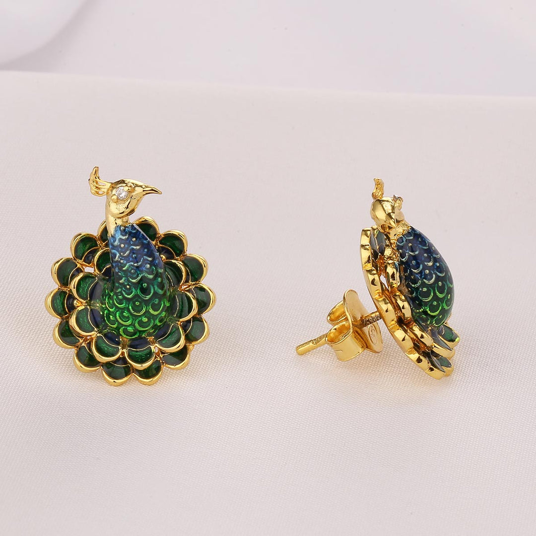 Fabulous Peacock Studs