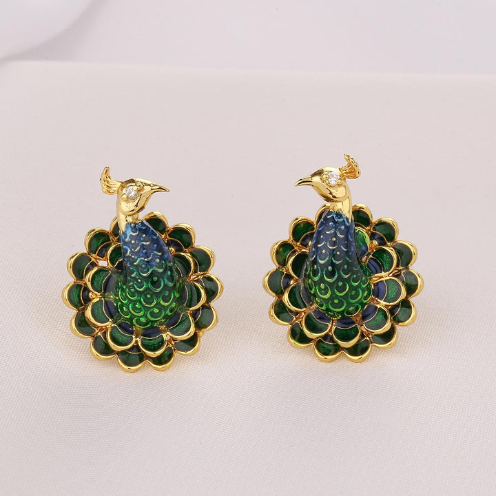 Fabulous Peacock Studs