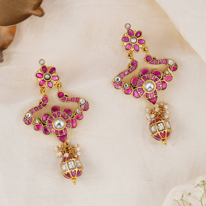 Sathya Kundan Long Earrings