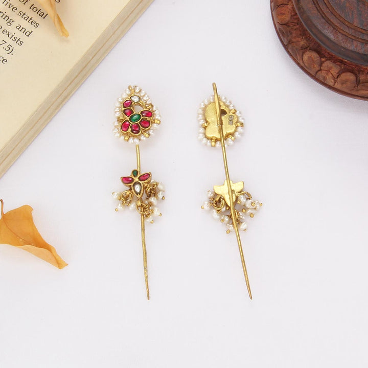Glitzika Kundan Needle Ear cuffs