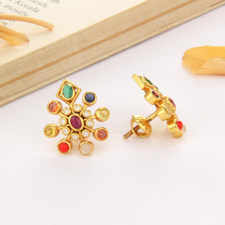Multi Charm Stone Studs