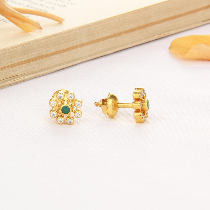 Shine Charm Stone Studs