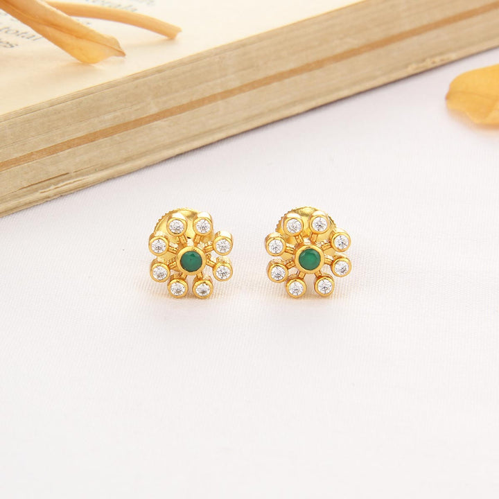 Shine Charm Stone Studs