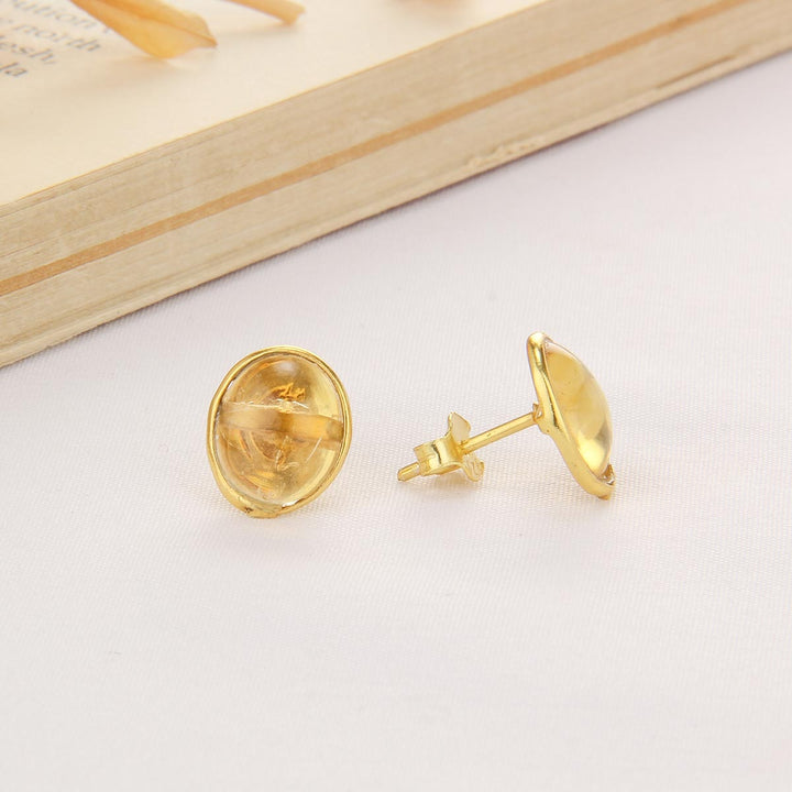 Golden Glow Bead Studs