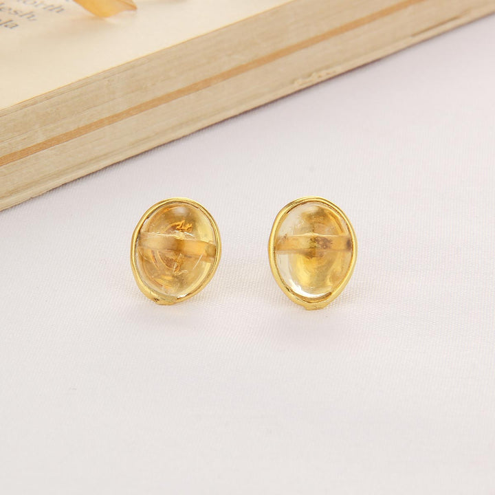 Golden Glow Bead Studs