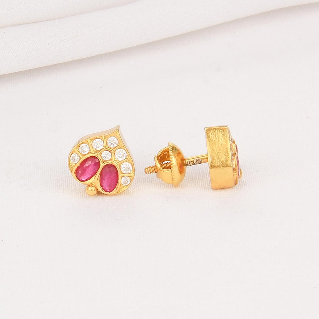 Shine Heart Stone Studs