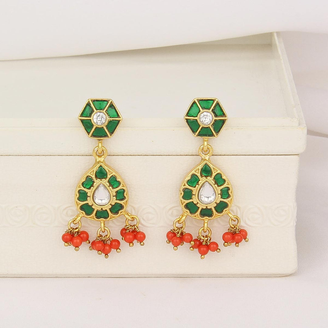 Dhanya Kundan Long Earrings