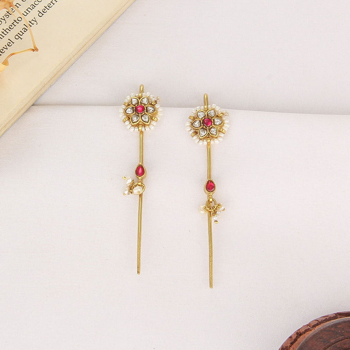 Priya Kundan Needle Ear cuffs