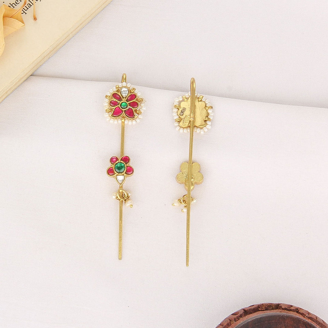 Jashika Kundan Needle Ear cuffs