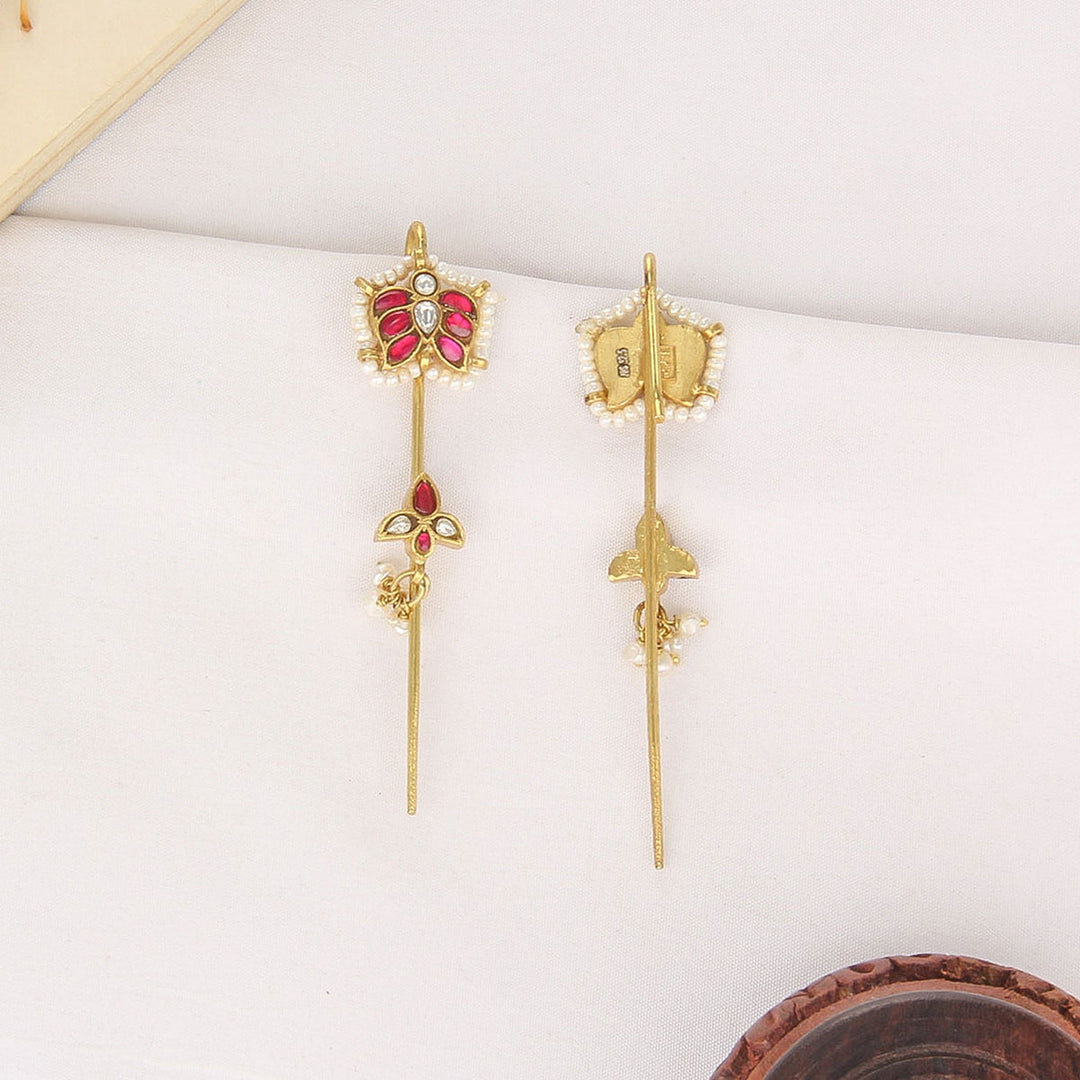 Lisa Kundan Needle Ear cuffs