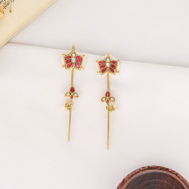 Lisa Kundan Needle Ear cuffs