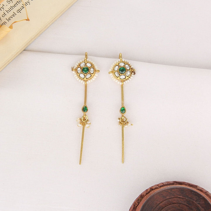 Mathima Kundan Needle Ear cuffs