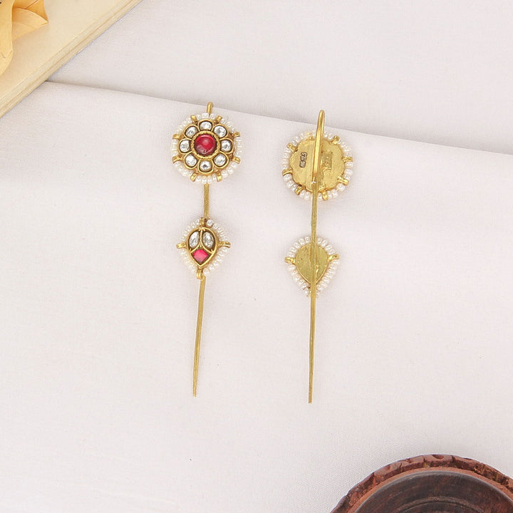 Timeless Kundan Needle Ear cuffs