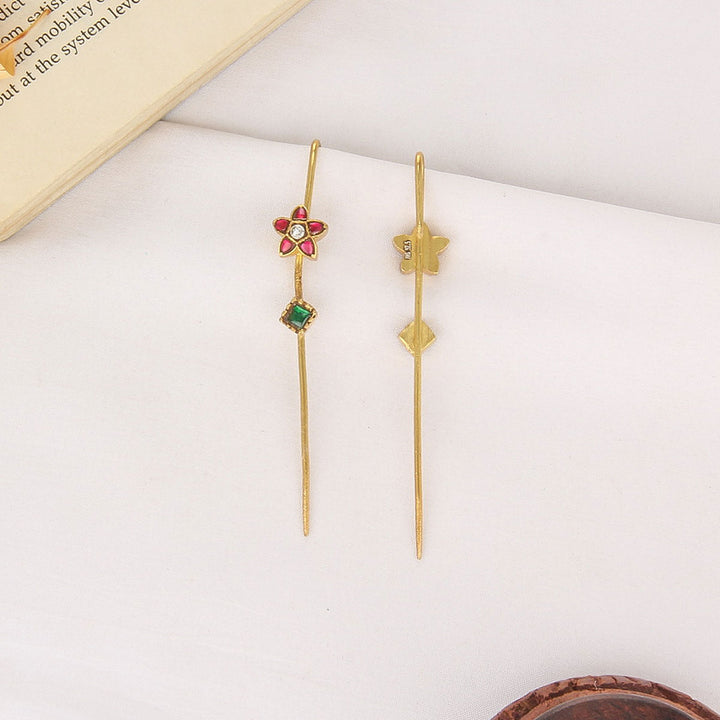 Monica Kundan Needle Ear cuffs