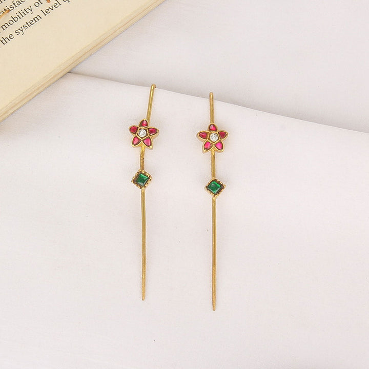 Monica Kundan Needle Ear cuffs