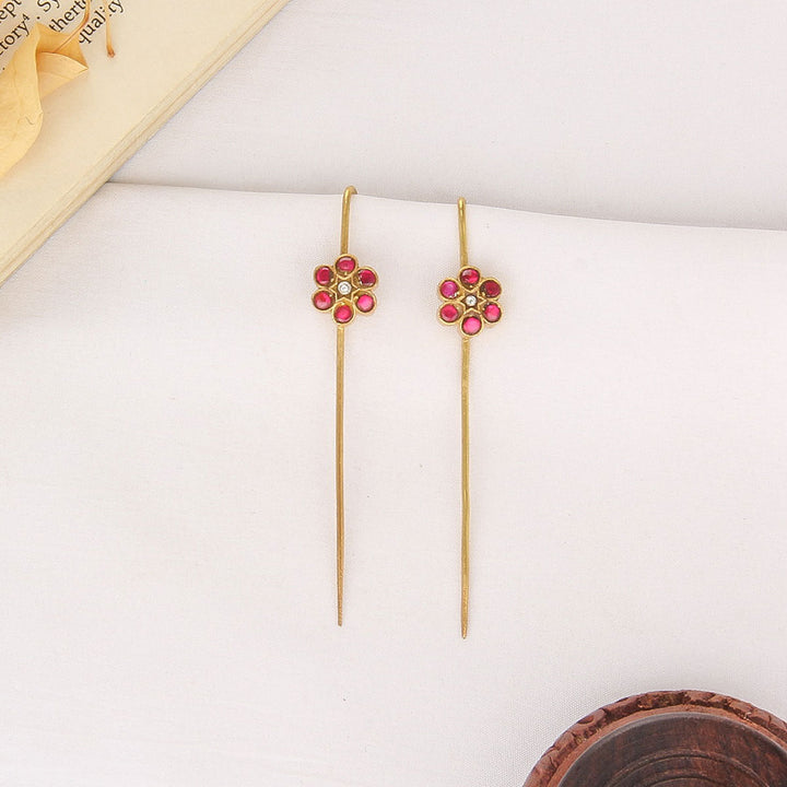 Classy Kundan Needle Ear cuffs