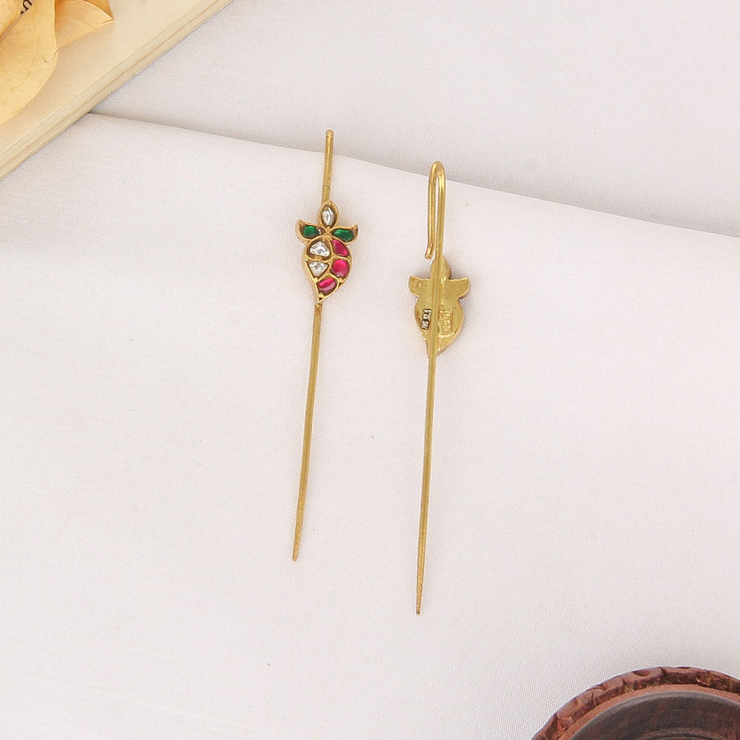 Drishani Kundan Needle Ear cuffs