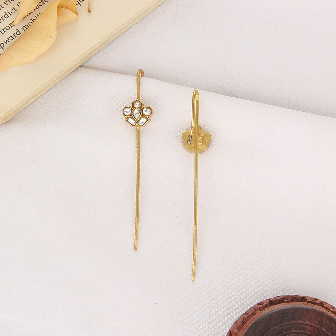 Alankritha Kundan Needle Ear cuffs
