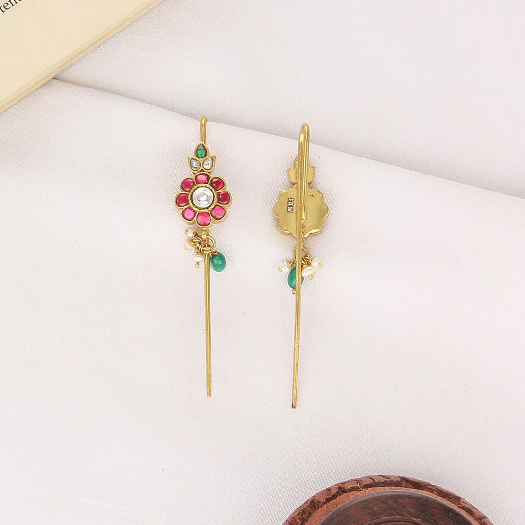 Aarini Kundan Needle Ear cuffs
