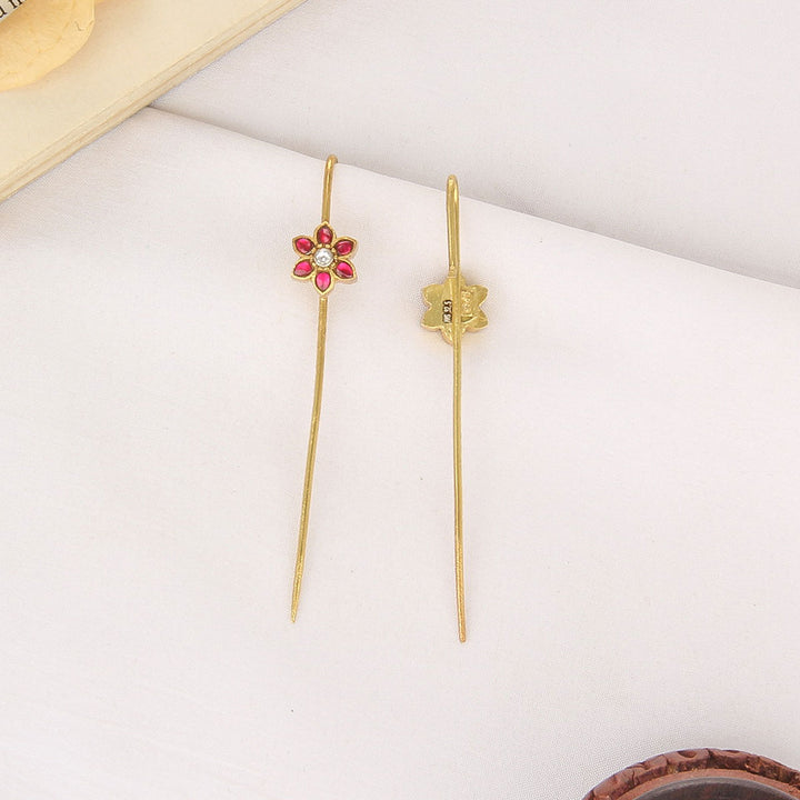 Ziyara Kundan Needle Ear cuffs