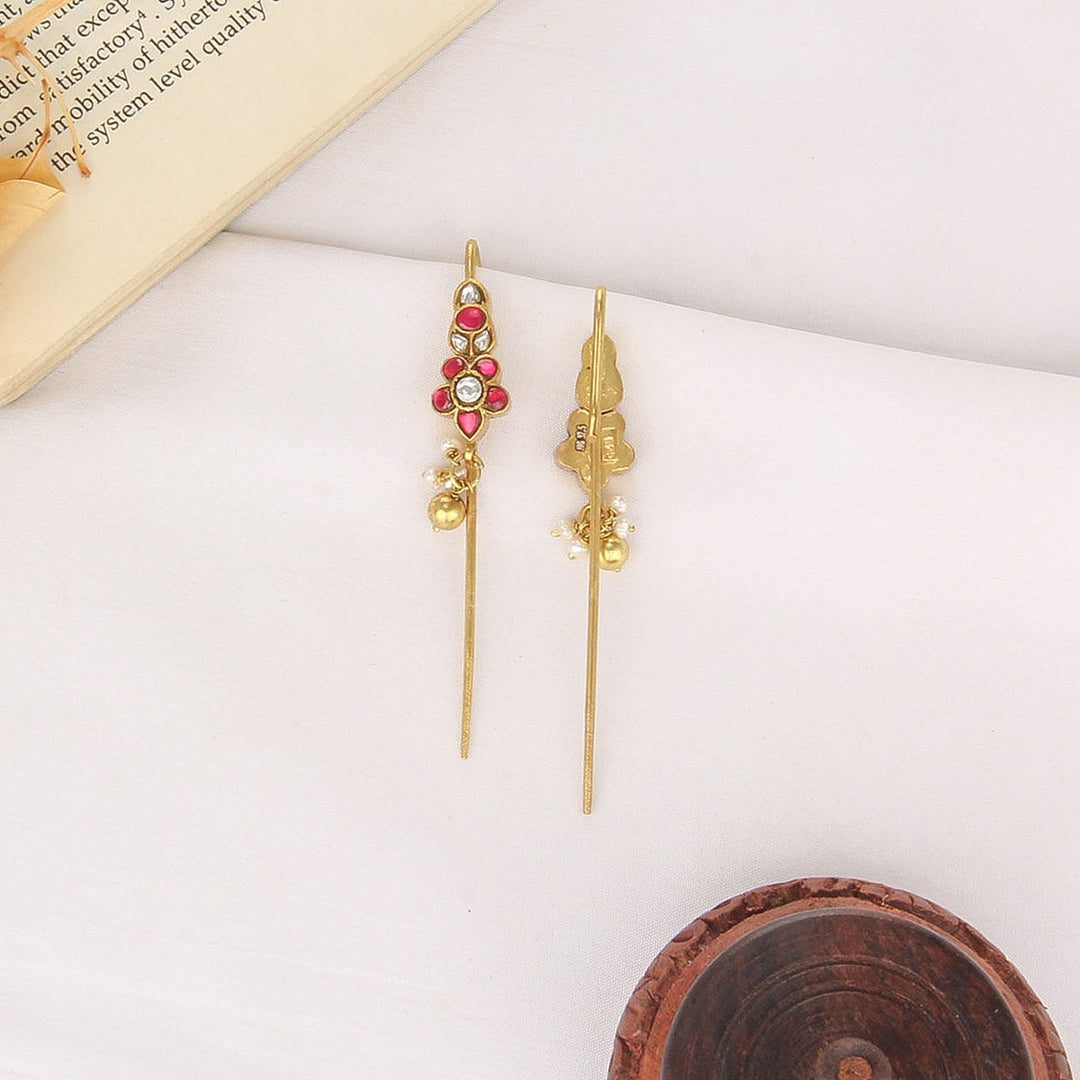 Raveena Kundan Needle Ear cuffs