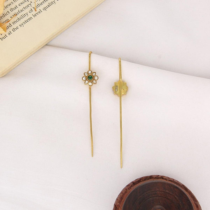 Vithasha Kundan Needle Ear cuffs