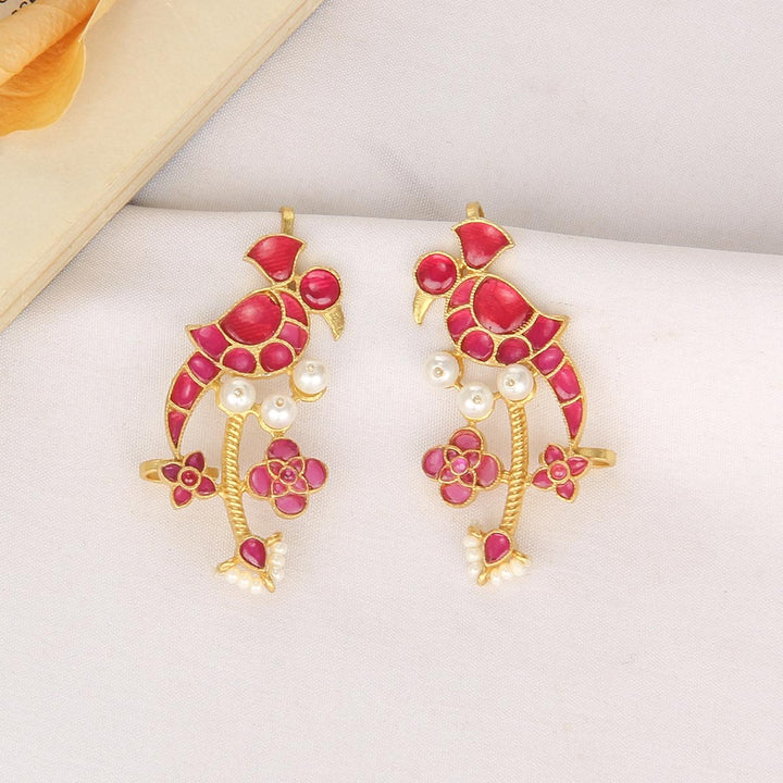 Dual Birds Bugadi Earrings