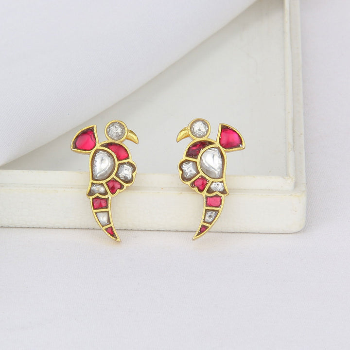 Dual Shine Kundan Studs