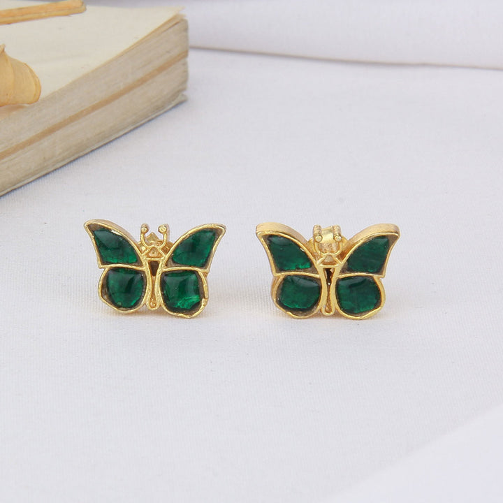 Butterfly Kundan Studs