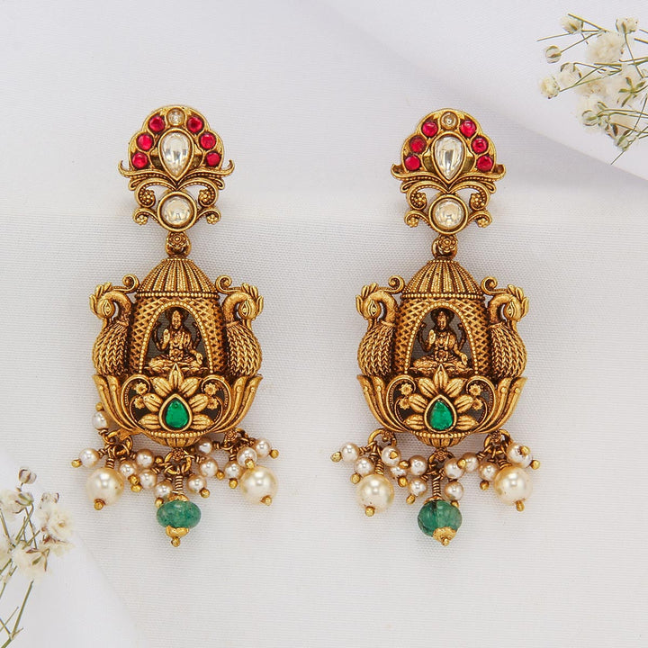 Chaitrika Nagas Long Earrings