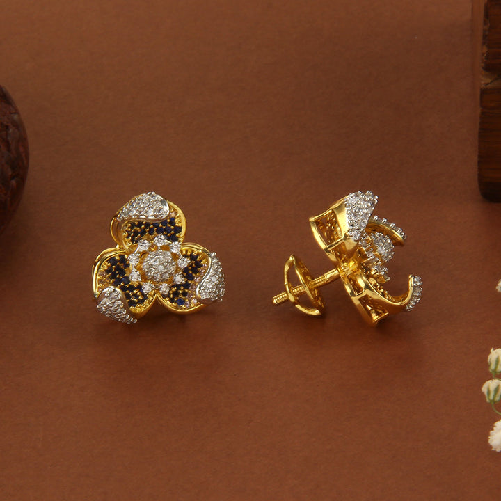 Floral Charm Diamond Stud