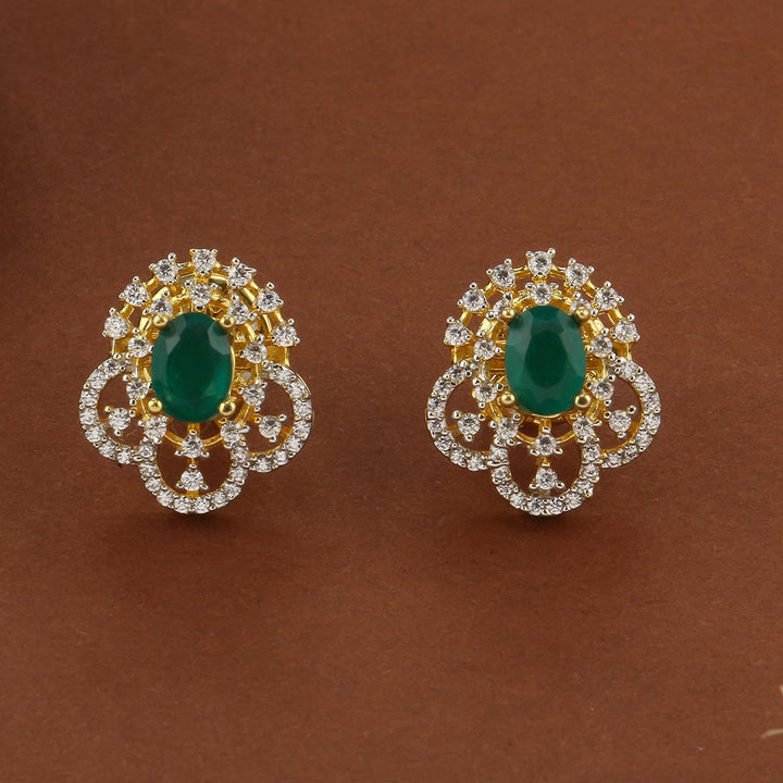 Trendy Glow Diamond Design Studs