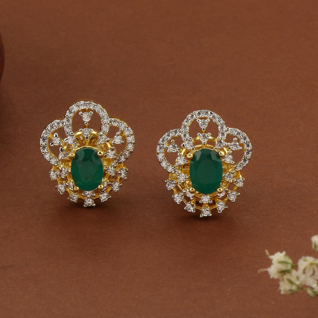 Trendy Glow Diamond Design Studs