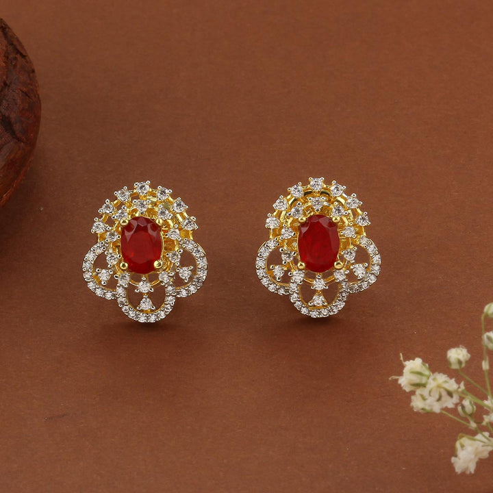 Sravya Diamond Design Studs