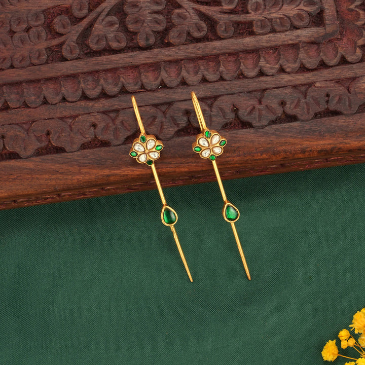 Rishika Kundan Needle Ear cuffs