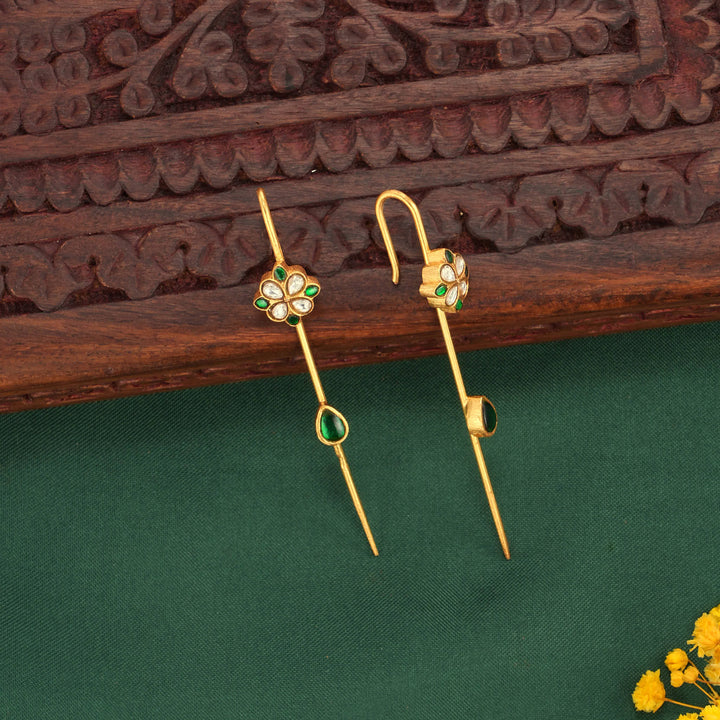 Rishika Kundan Needle Ear cuffs