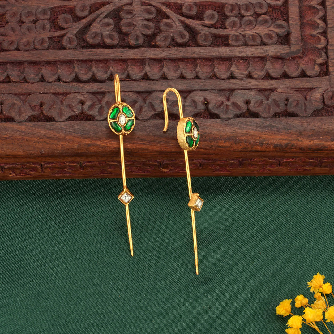 Niharika Kundan Needle Ear cuffs