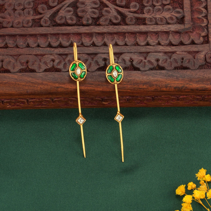 Niharika Kundan Needle Ear cuffs