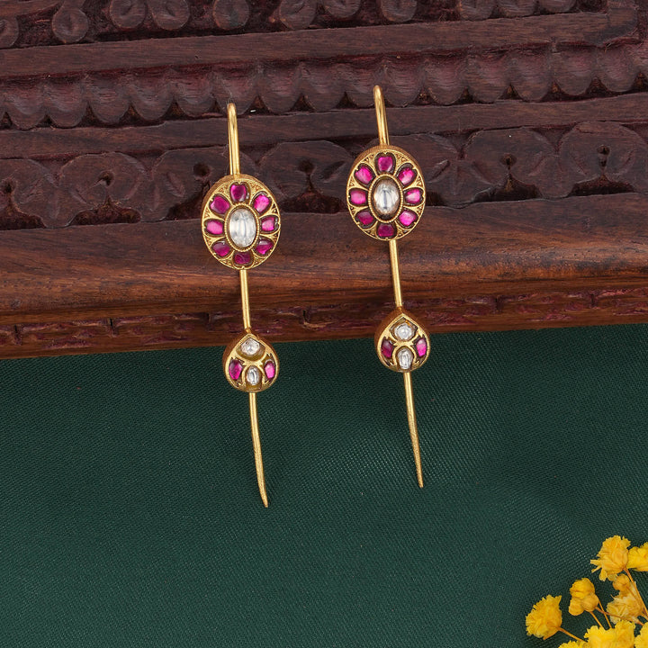 Harini Kundan Needle Ear cuffs