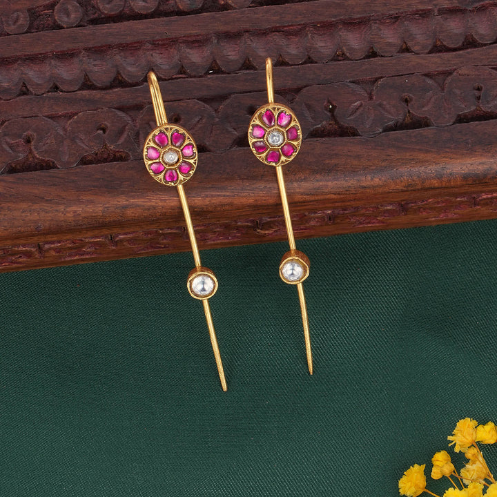 Kriya Kundan Needle Ear cuffs