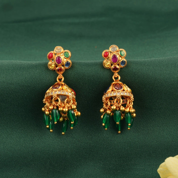 Jeevikha Stone Jhumkas