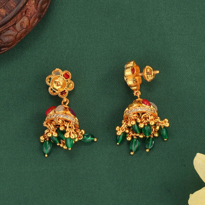 Jeevikha Stone Jhumkas