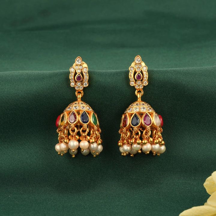 Jeevikha Stone Jhumkas