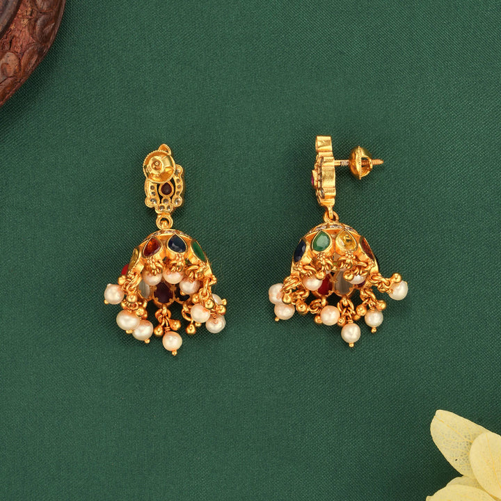 Jeevikha Stone Jhumkas