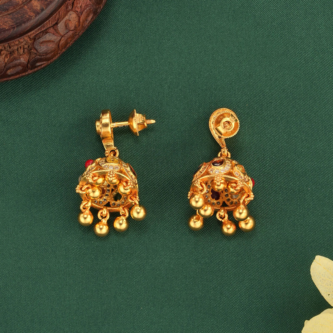 Grathika Stone Jhumkas